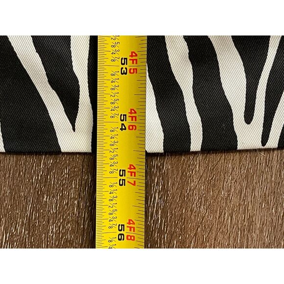 Black & White Zebra Design Animal Print Black Out Curtains W/Pull Backs 54"x53" - Picture 7 of 8